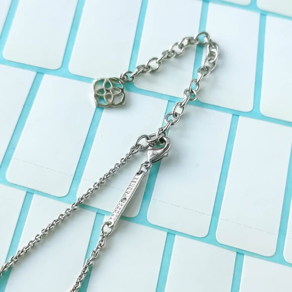 Kendra Scott Elisa Amethyst Silver Pendant Necklace with dust bag - Picture 3 of 3